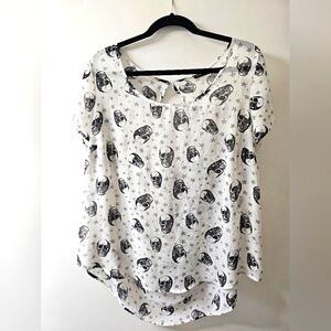 Torrid Skulls & Stars Sheer Top
